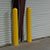 Row of dock doors with yellow bollards
