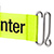 Fluorescent yellow belt printed with the word Enter