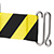 Belt with yellow and black diagonal stripes