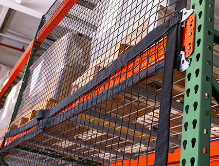 Pallet rack safety netting