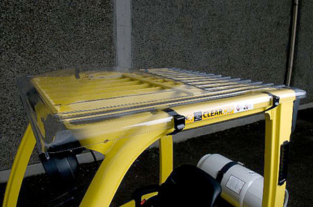 Universal Forklift Rain Cover 33x45in - Tinted UV Protection Waterproof Vinyl Canopy For Operators