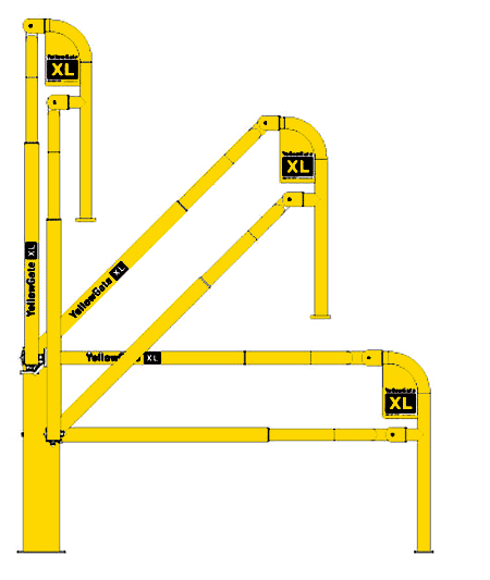 dock gate with vertical lift arm