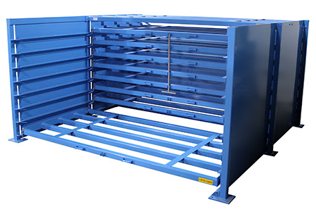 roll out sheet metal rack.