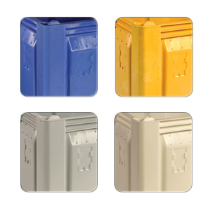 Blue, Yellow, Gray and White colors