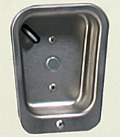 recessed locker handle