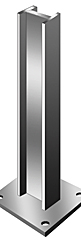 Highway Guardrail w/ Base Plate