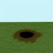 post holes in ground