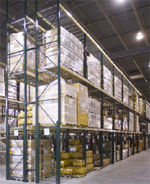 pallet rack aisle