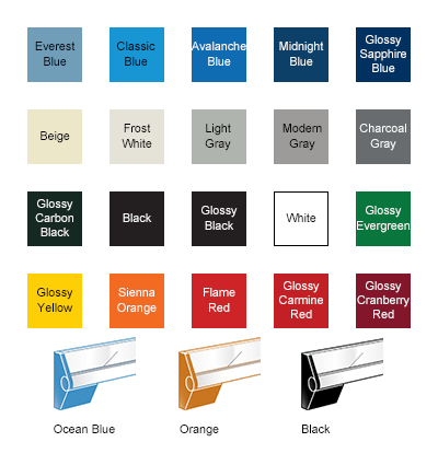 Twenty available colors