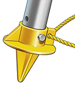 Illustration of yellow pointed mud feet