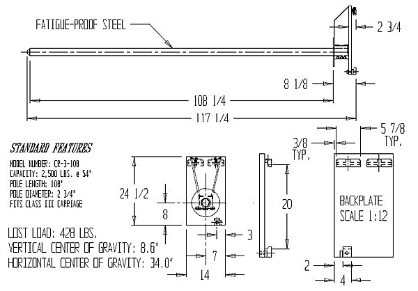 diagram showing dimensions