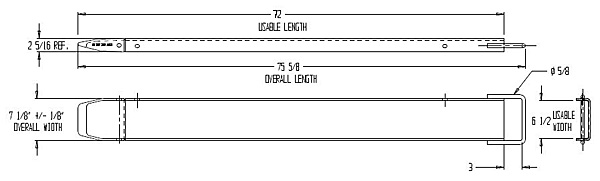 diagram showing dimensions