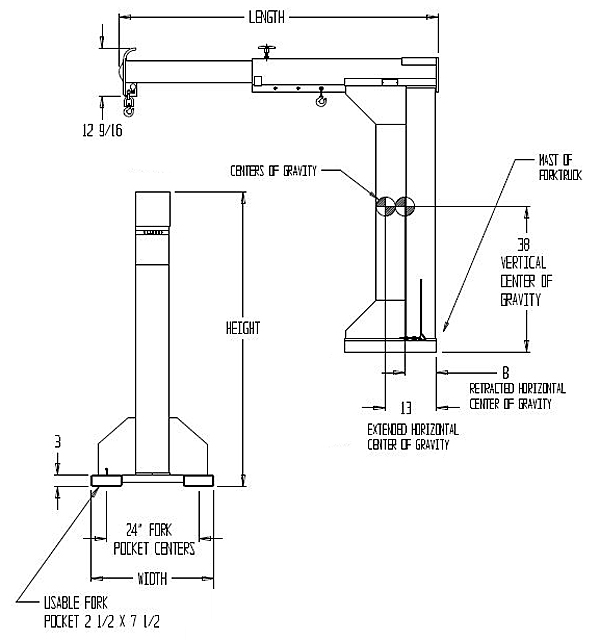 diagram showing dimensions