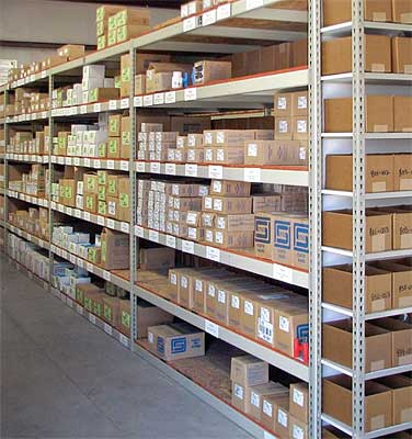 Industrial Shelving in a Warehouse