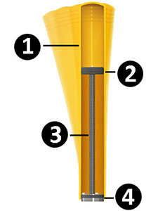 flexible bollard illustration