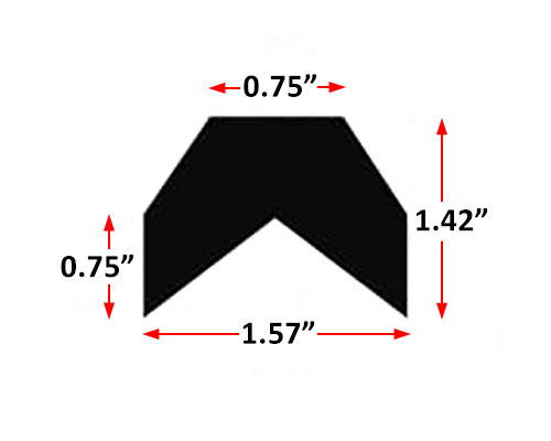 cross section drawing of IW60-6810 with dimensions