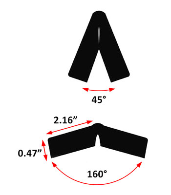 cross section drawing of IW60-6888 with dimensions