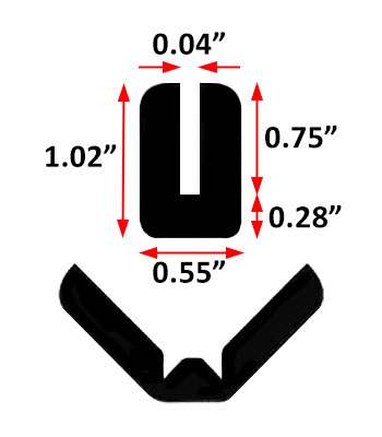cross section drawing of IW60-6902-3 with dimensions