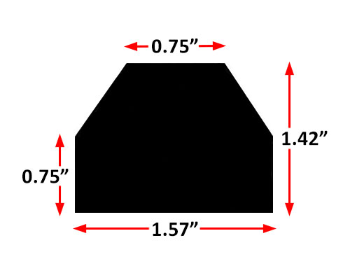 cross section drawing of IW60-6830 with dimensions