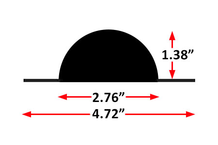 cross section drawing of IW60-6869 with dimensions