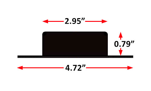 cross section drawing of IW60-6780 with dimensions