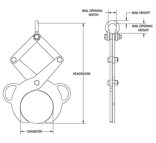 fixed bar tong drawing