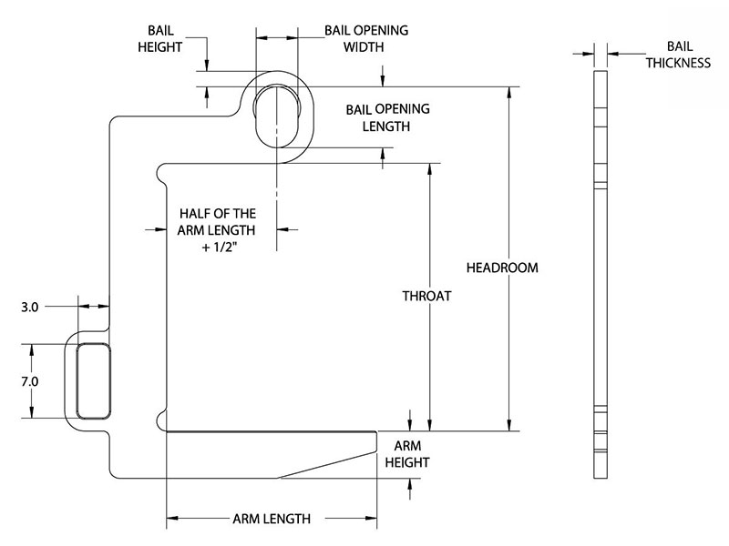 narrow coil lifter drawing