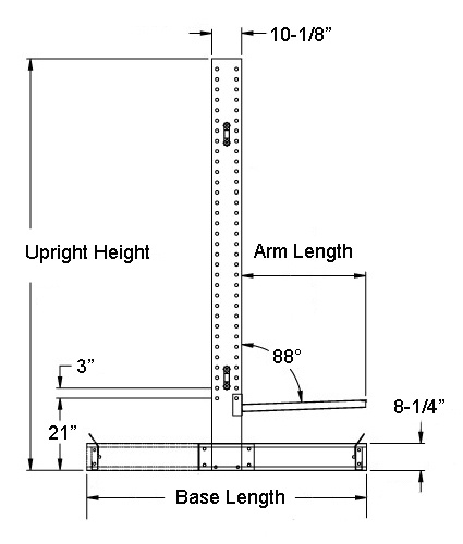 heavy duty cantilever side view
