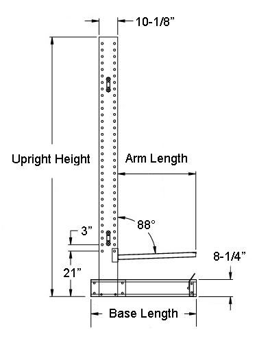 heavy duty cantilever side view