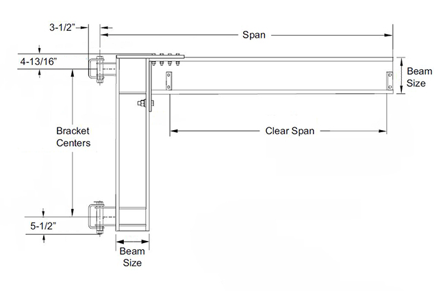 wall mounted cantilever jib crane specs drawing