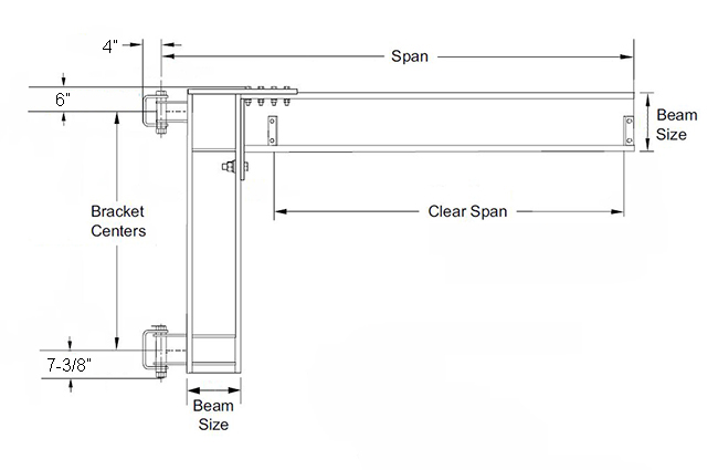 wall mounted cantilever jib crane specs drawing