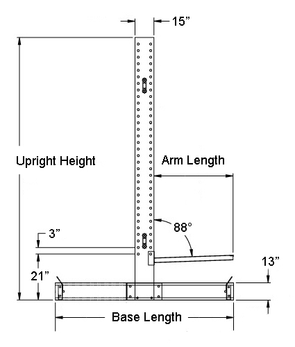 x-heavy duty cantilever side view