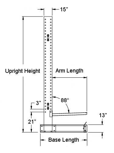 x-heavy duty cantilever side view