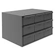 Modular Cabinet - 17-5/16"W x 12-5/16"D x 10-7/8"H, 9 Steel Drawers
