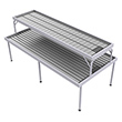 Two-Tier Flood Table for Growers - 4' x 8' with 2' x 8' Top, 48" Overall Height