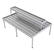 Two-Tier Flood Table for Growers - 5' x 8' with 1' x 8' Top, 48" Overall Height