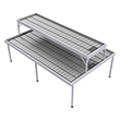 Two-Tier Flood Table for Growers - 5' x 8' with 2' x 8' Top, 48" Overall Height