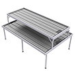 Two-Tier Flood Table for Growers - 5' x 8' with 3' x 8' Top, 48" Overall Height