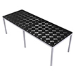 Aluminum Grow Table with Top Mounted Deck - 36"W x 96"L x 30"H