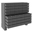 Modular Cabinet - 34"W x 12-1/4"D x 33-3/4"H, 48 Steel Drawers