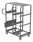 Tote Picking Cart - Powder Coated Steel, 47" OAW x 25"D x 56-1/8"H