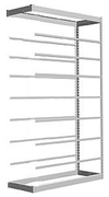 Low Profile Rivet Shelving, 36"w x 18"d x 84"h, 350Lbs. Cap., 9 Shelves - Adder