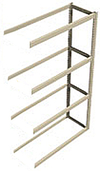 Long Span Shelving, 60" x 18" x 84" No Decking, 800 Lbs. Cap., Adder