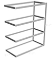 Long Span Shelving, 60" x 24" x 84" No Decking, 800 Lbs. Cap., Adder