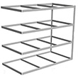 Long Span Shelving, 96" x 30" x 84" No Decking, 500 Lbs. Cap., Adder