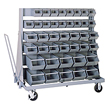 Mobile Rack w/ 84 Stacking Bins (36 #0, 28 #1, 20 #2 Stacking Bins)