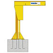 Base Plate Mount Jib Crane - 1/4 Ton Cap., 8' Span, 16' Underboom Ht.
