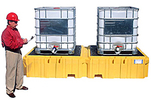 Twin IBC Spill Pallet - and drain