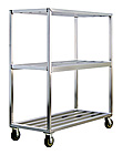 Aluminum Shelf Truck - 3 Aluminum Shelf, 27"W x 71"H x 63"L