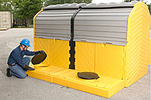 Modular IBC Spill Pallet - 2-Tank, Outdoor Model